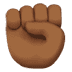 ✊🏾 raised fist: medium-dark skin tone display on Apple